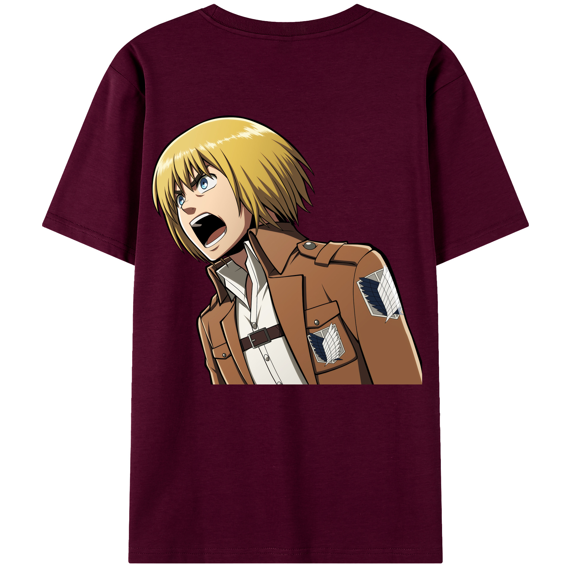 （画像用） 進撃の巨人 アルミン·アルレルト Attack on Titan Armin Arlert レディース半袖Tシャツ(バックプリント)